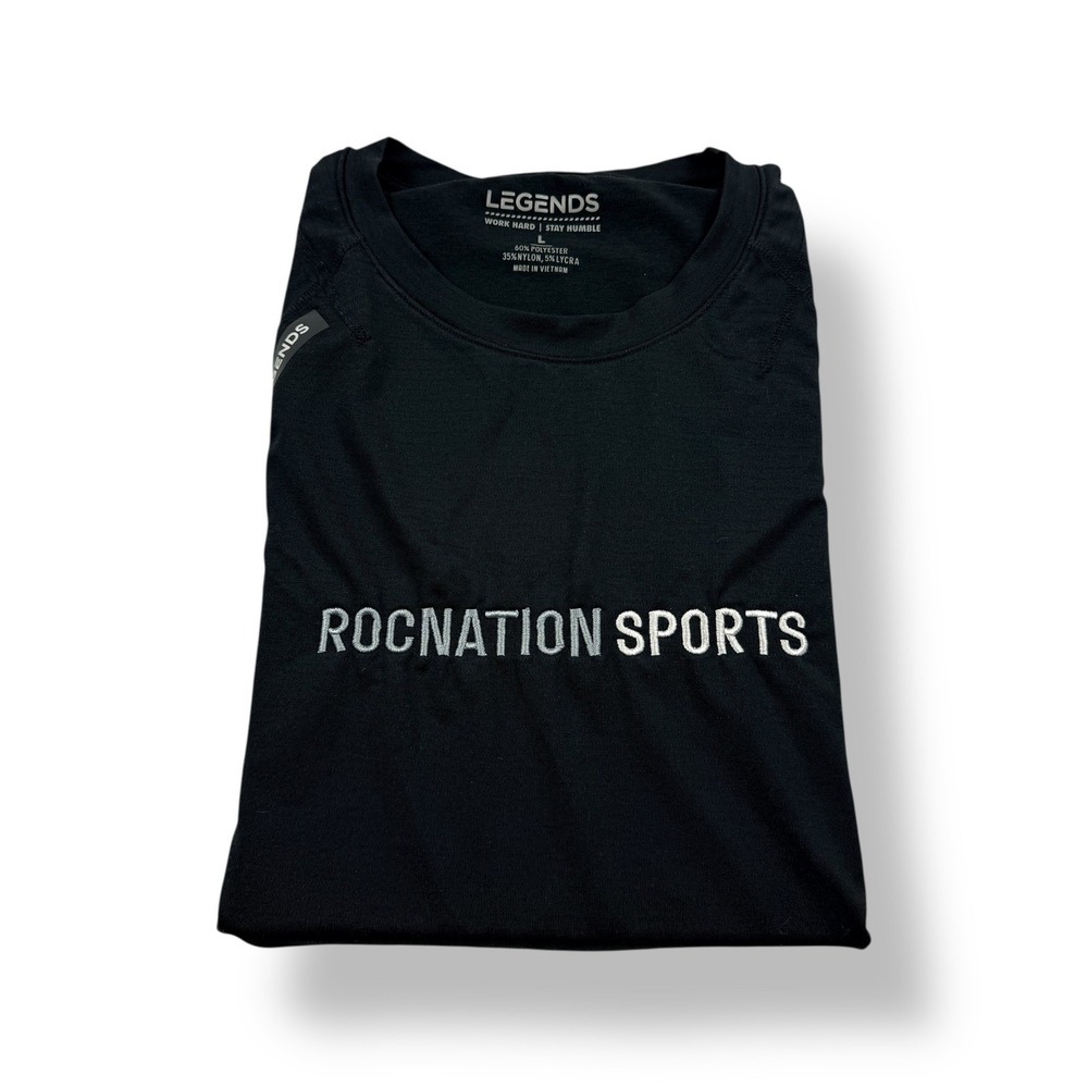 Legends Roc Nation Sports Athletic T Shirt Men Large Black Work Hard Stay Humble